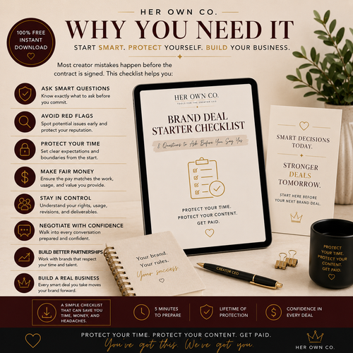 The Brand Deal Starter Checklist