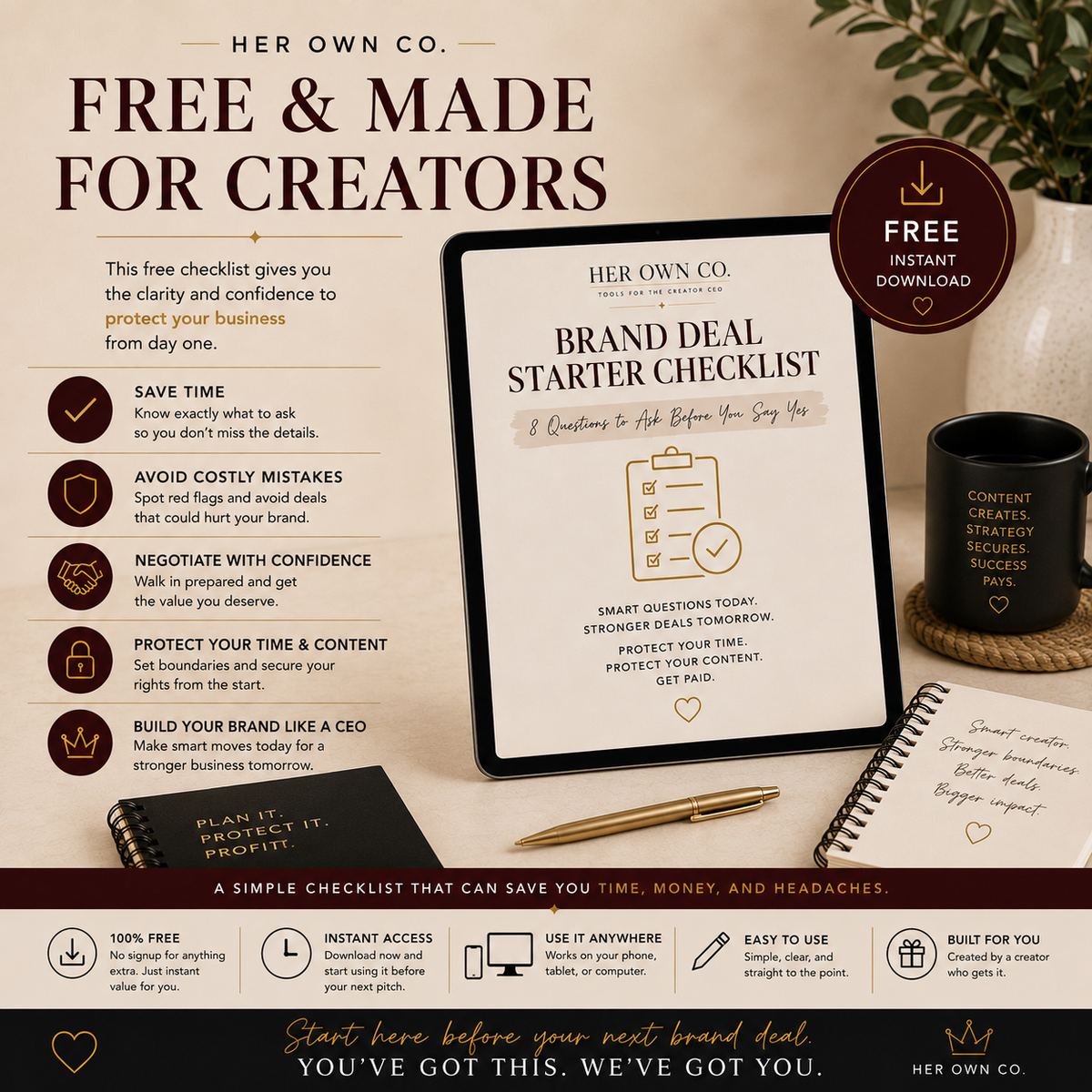 The Brand Deal Starter Checklist